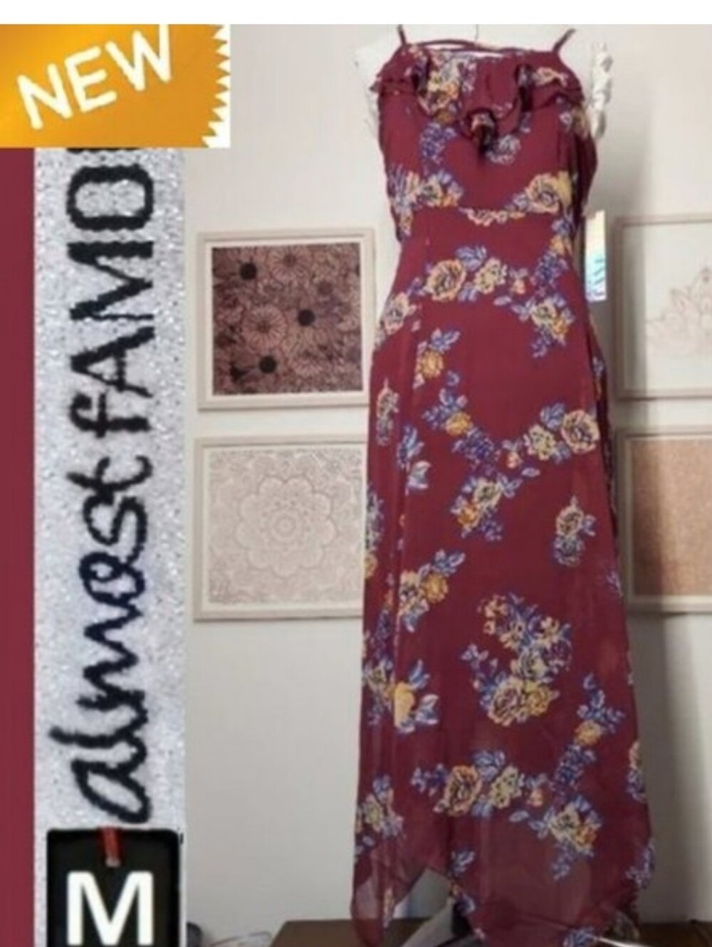 🆕⭐️ 5/ $30 NWT, Floral maxi dress, medium,  purple